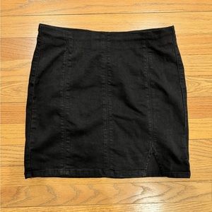 Free People Black Denim Mini Skirt Size S